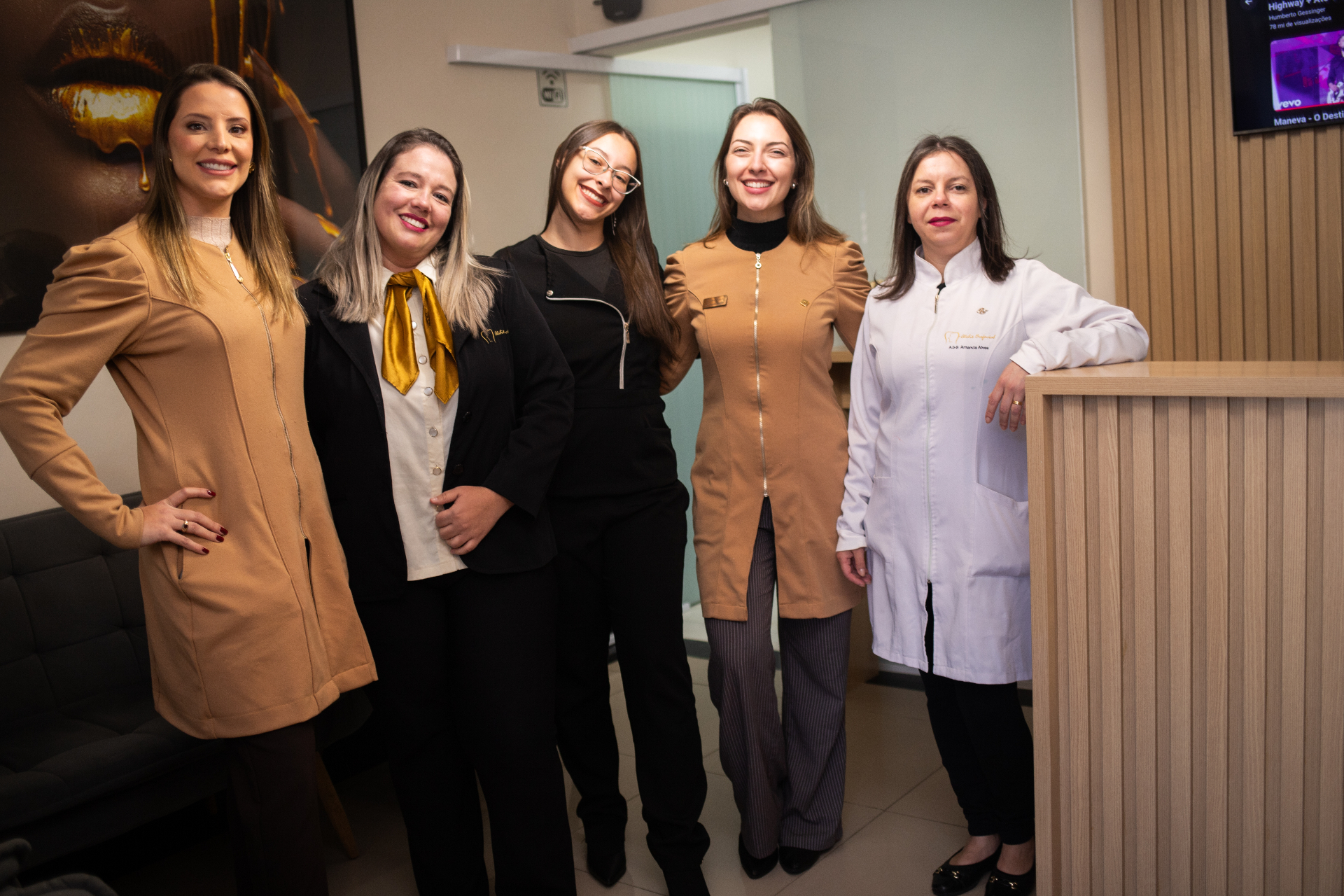 Equipe do Ateliê Orofacial na recepção